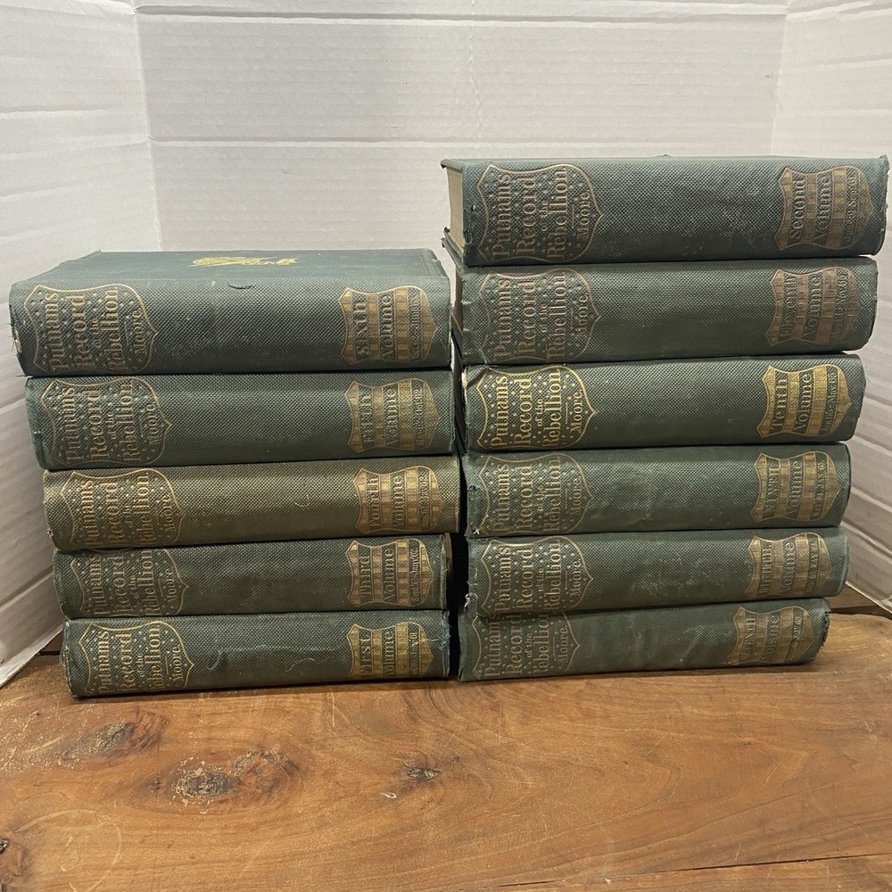 Set Of 11 Putnam’s Record Of The Rebellion Printed During The Civil War 1863